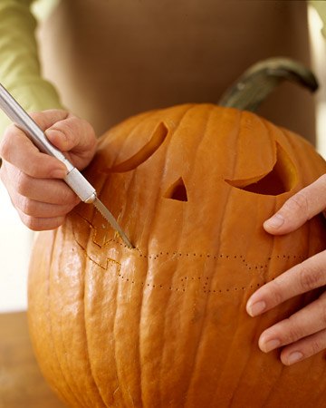 как вырезать тыкву на Хэллоуин