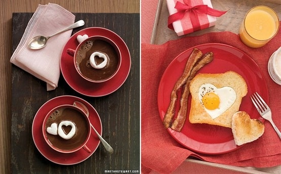 Романтический завтрак в День Святого Валентина